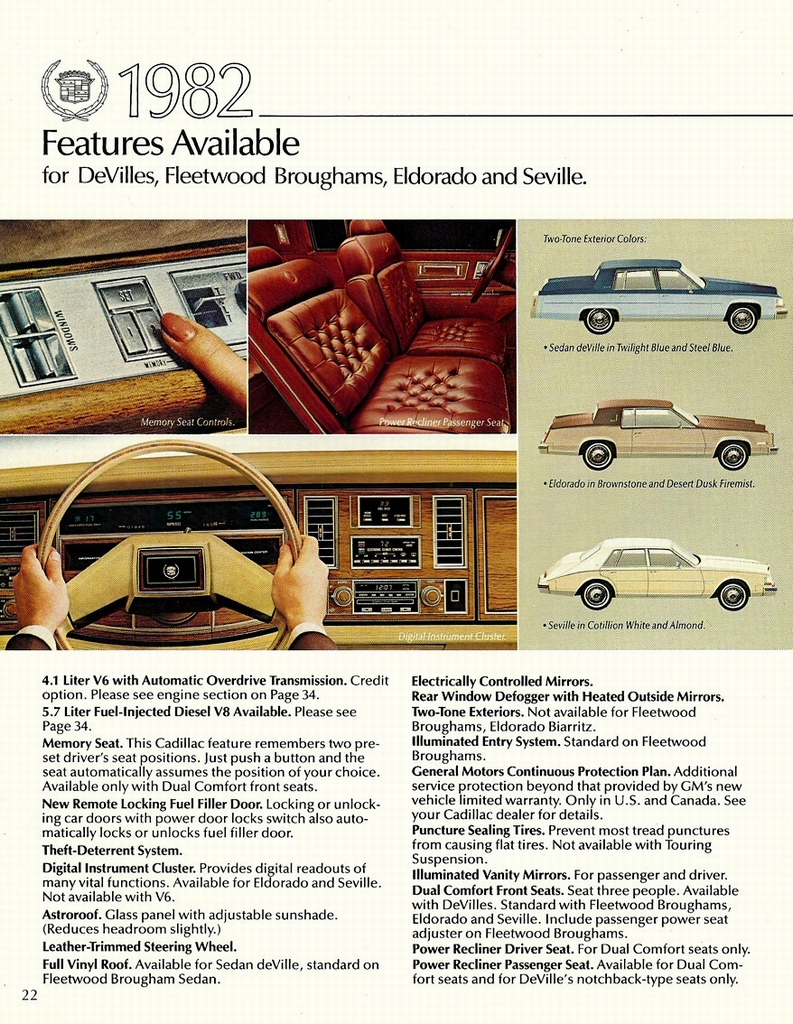 1982 Cadillac Prestige Brochure Page 23